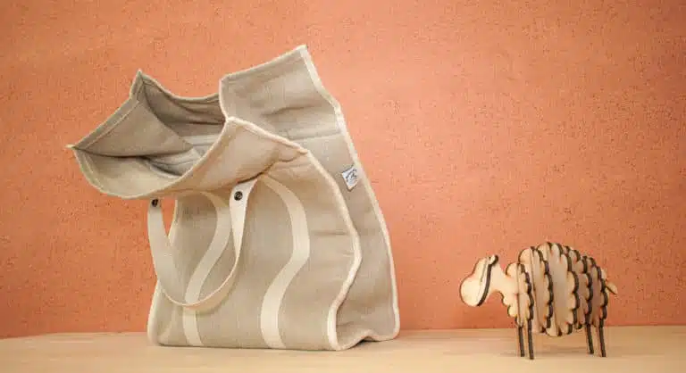 Sac isotherme en laine de mouton – Cabas de 25L signé Mouton givré – Image 7